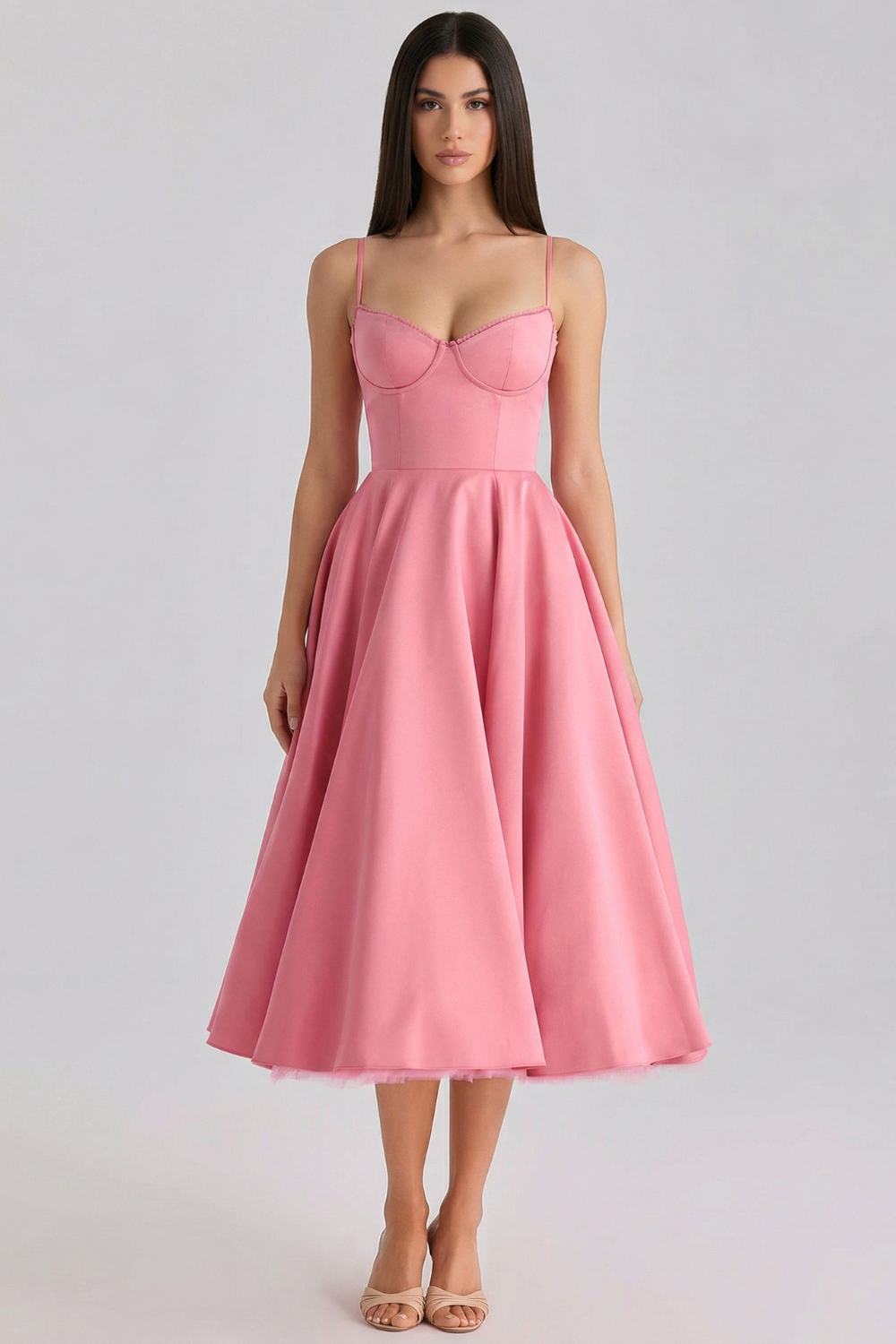Robe mi-longue Cloe - Double épaisseur