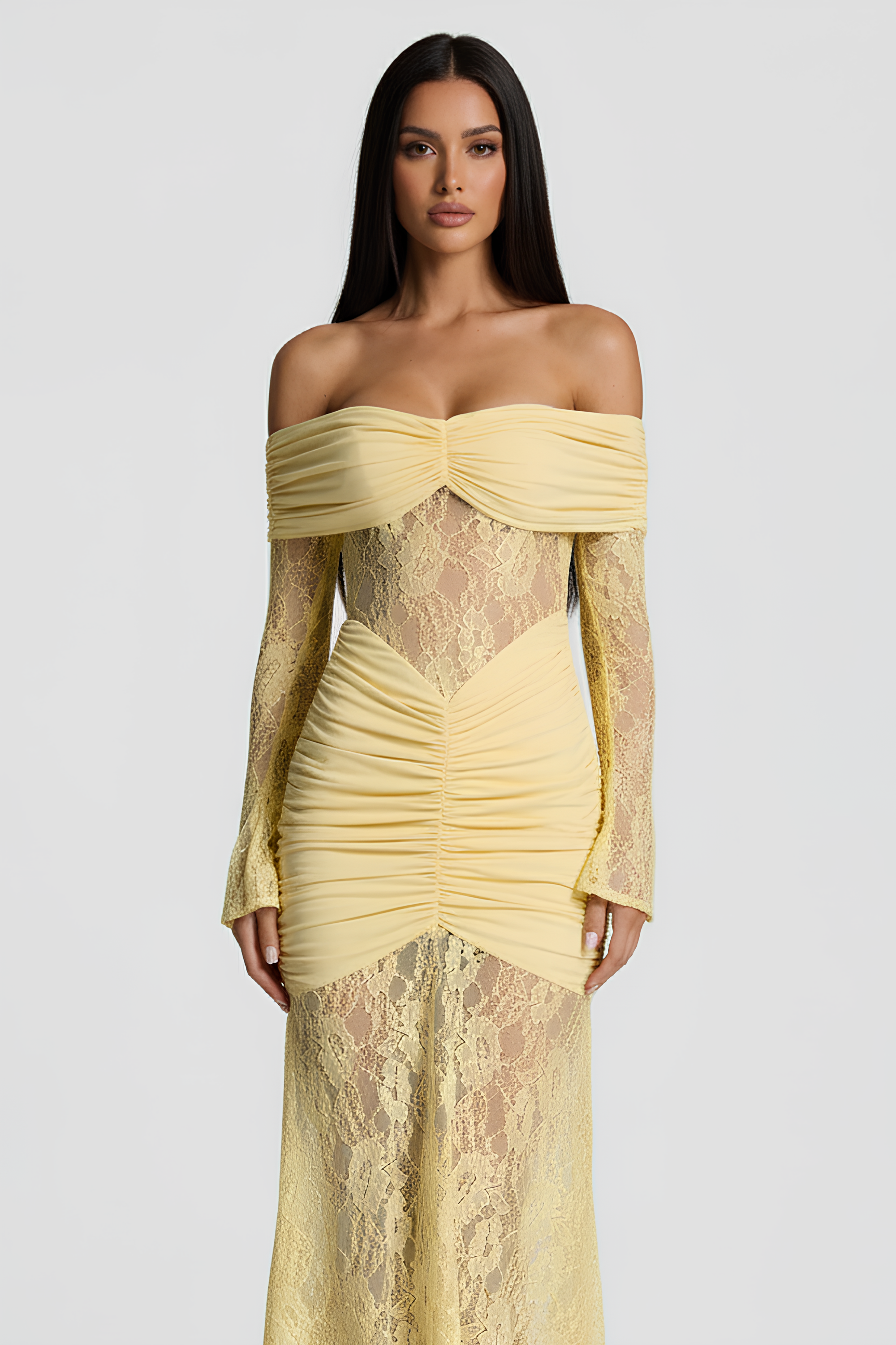 Robe longue en dentelle Karla