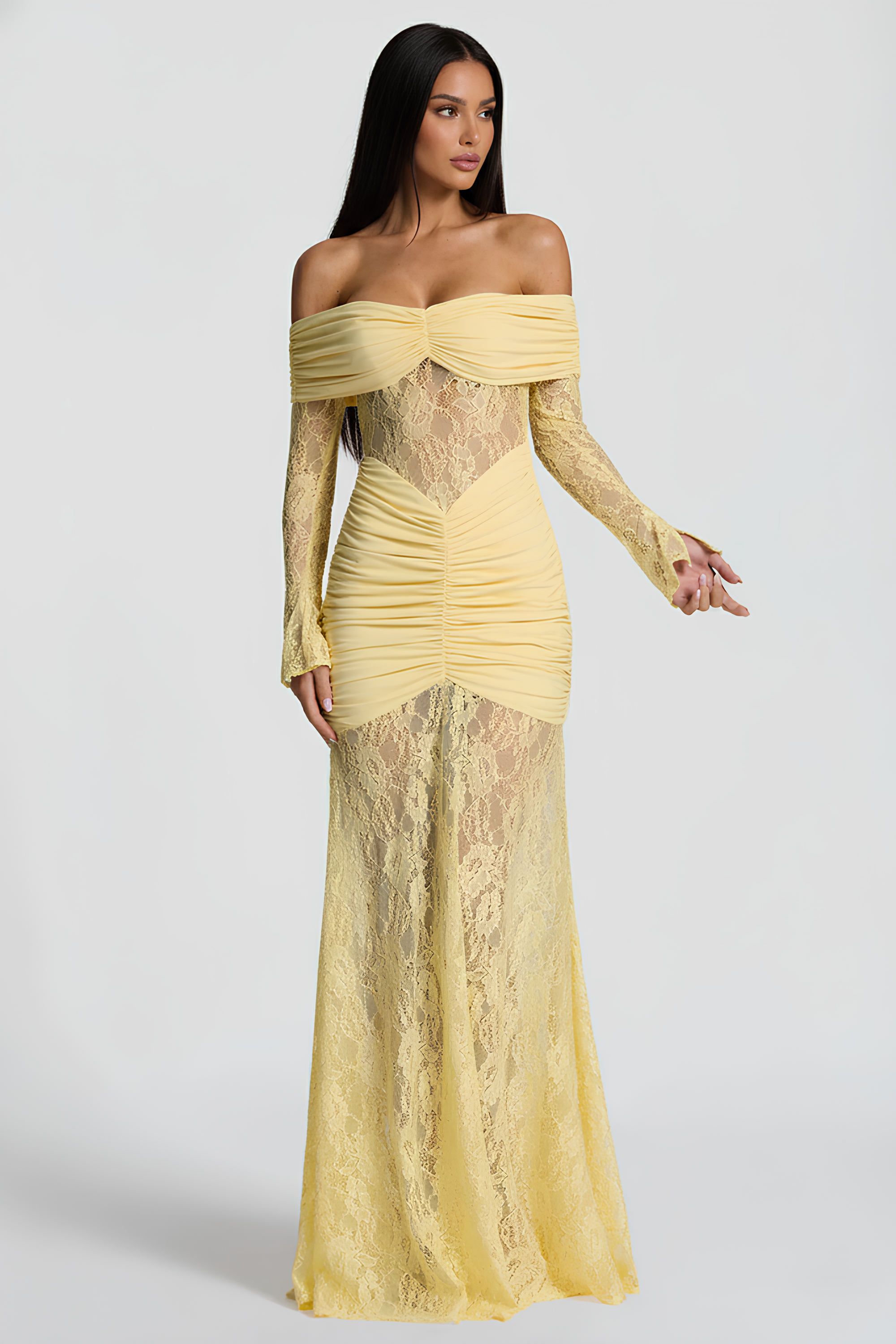Robe longue en dentelle Karla