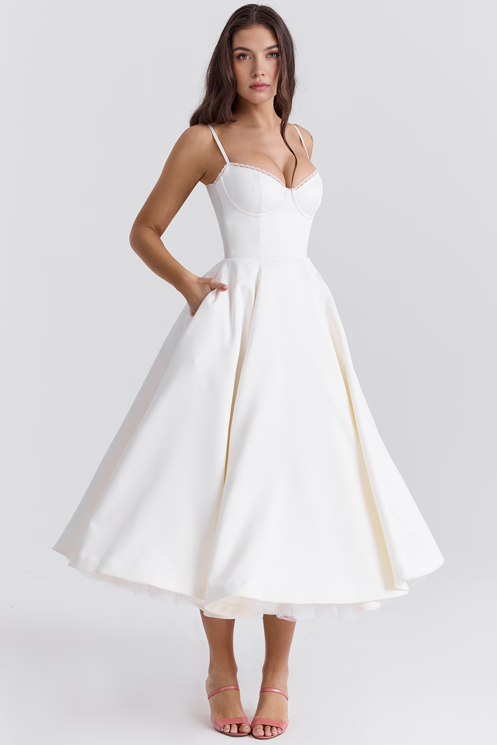 Robe mi-longue Cloe - Double épaisseur