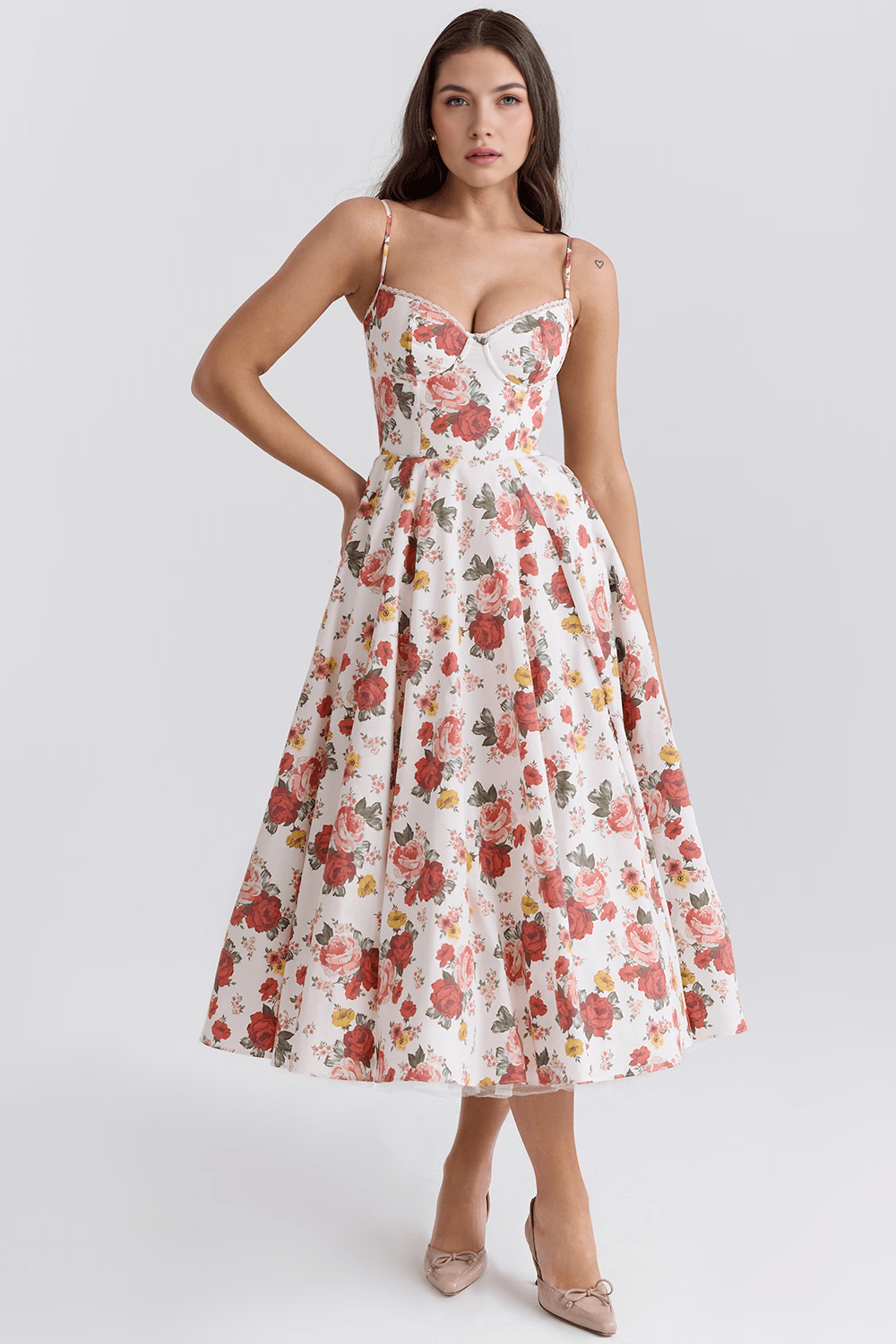 Robe mi-longue Cloe - Double épaisseur