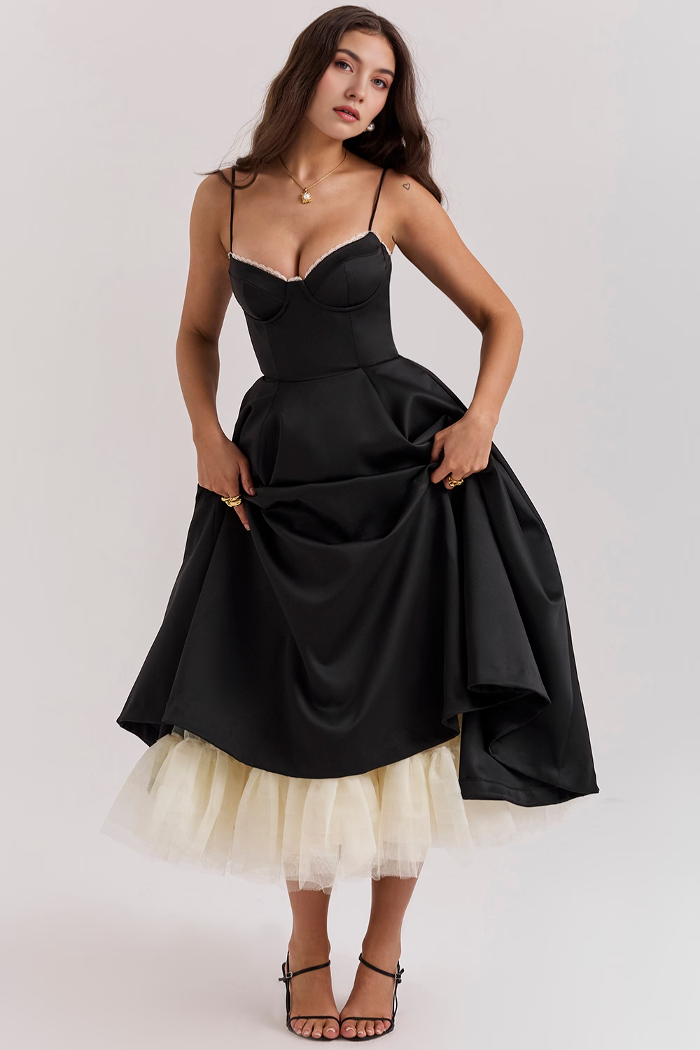 Robe mi-longue Cloe - Double épaisseur