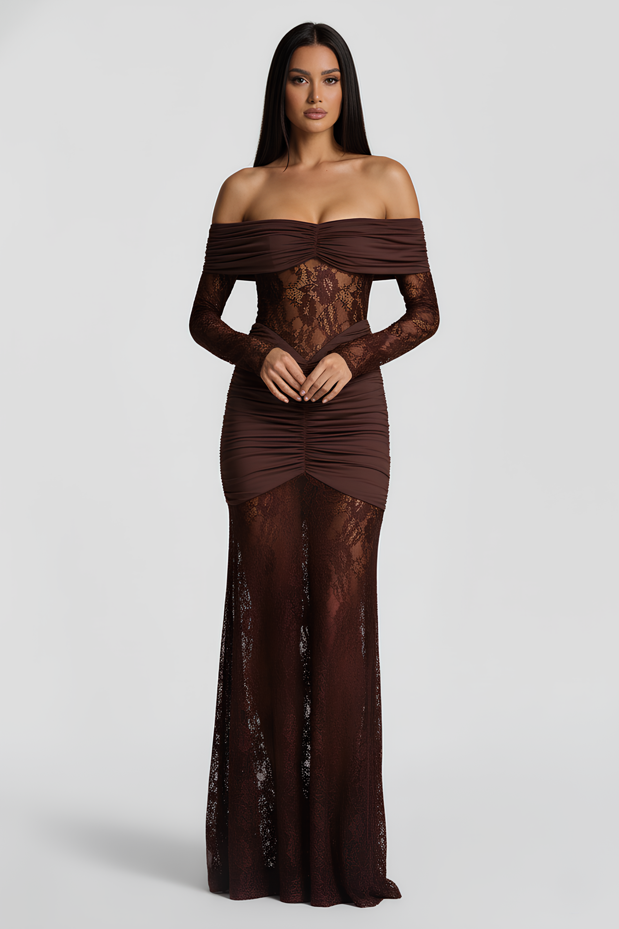 Robe longue en dentelle Karla