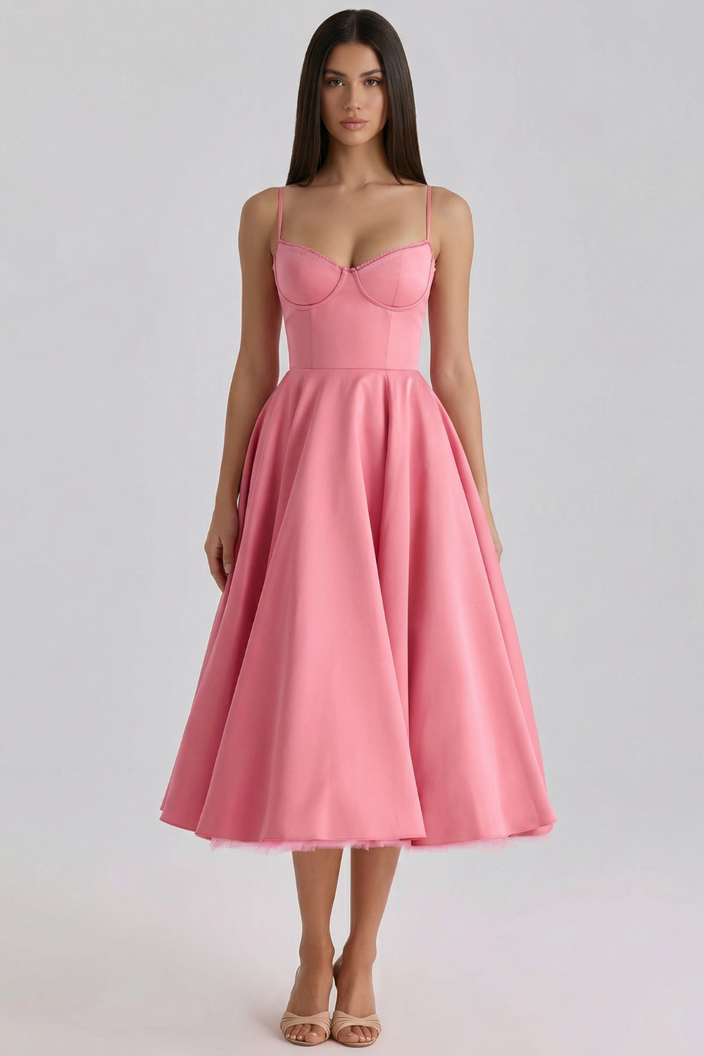 Robe mi-longue Cloe - Double épaisseur