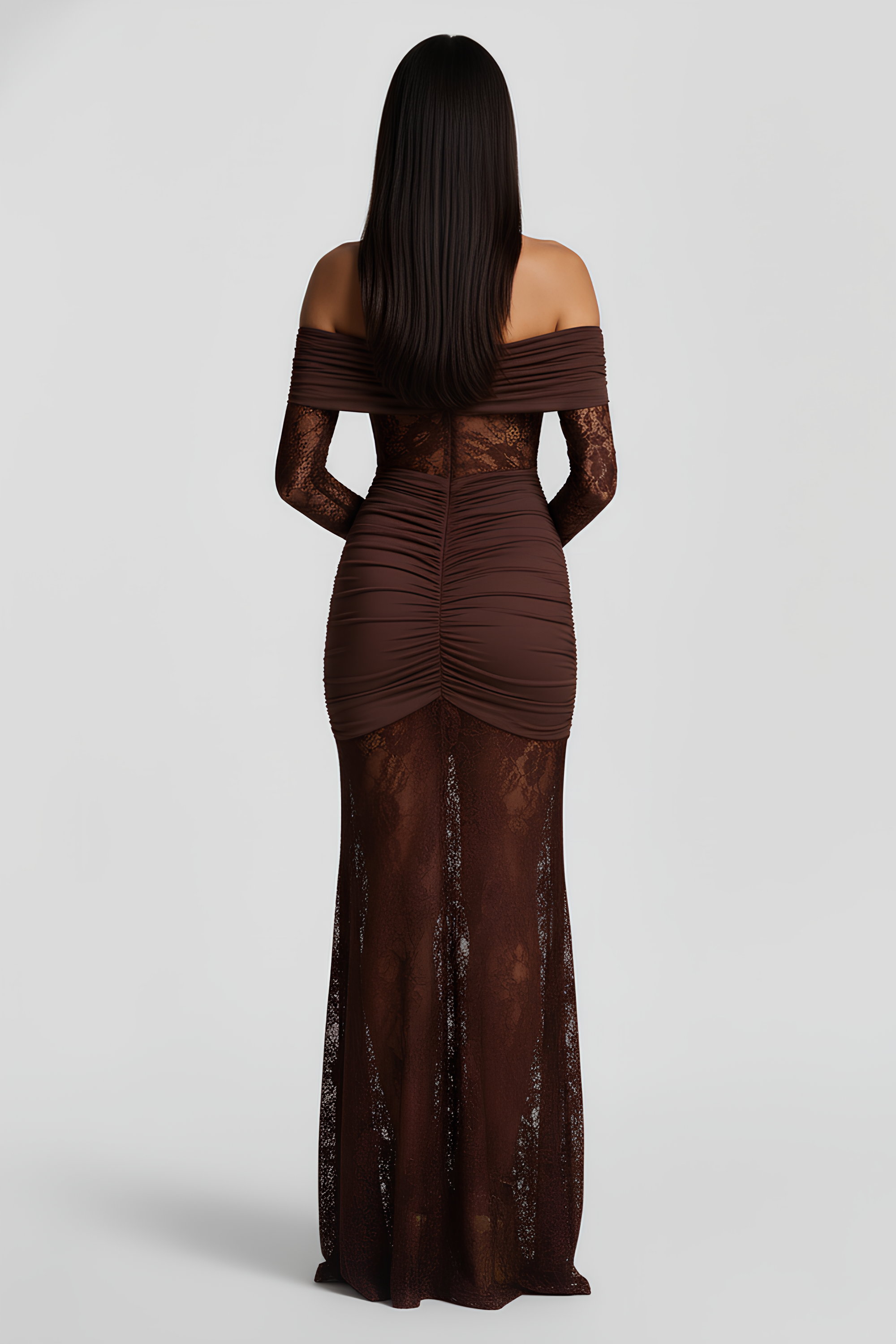 Robe longue en dentelle Karla