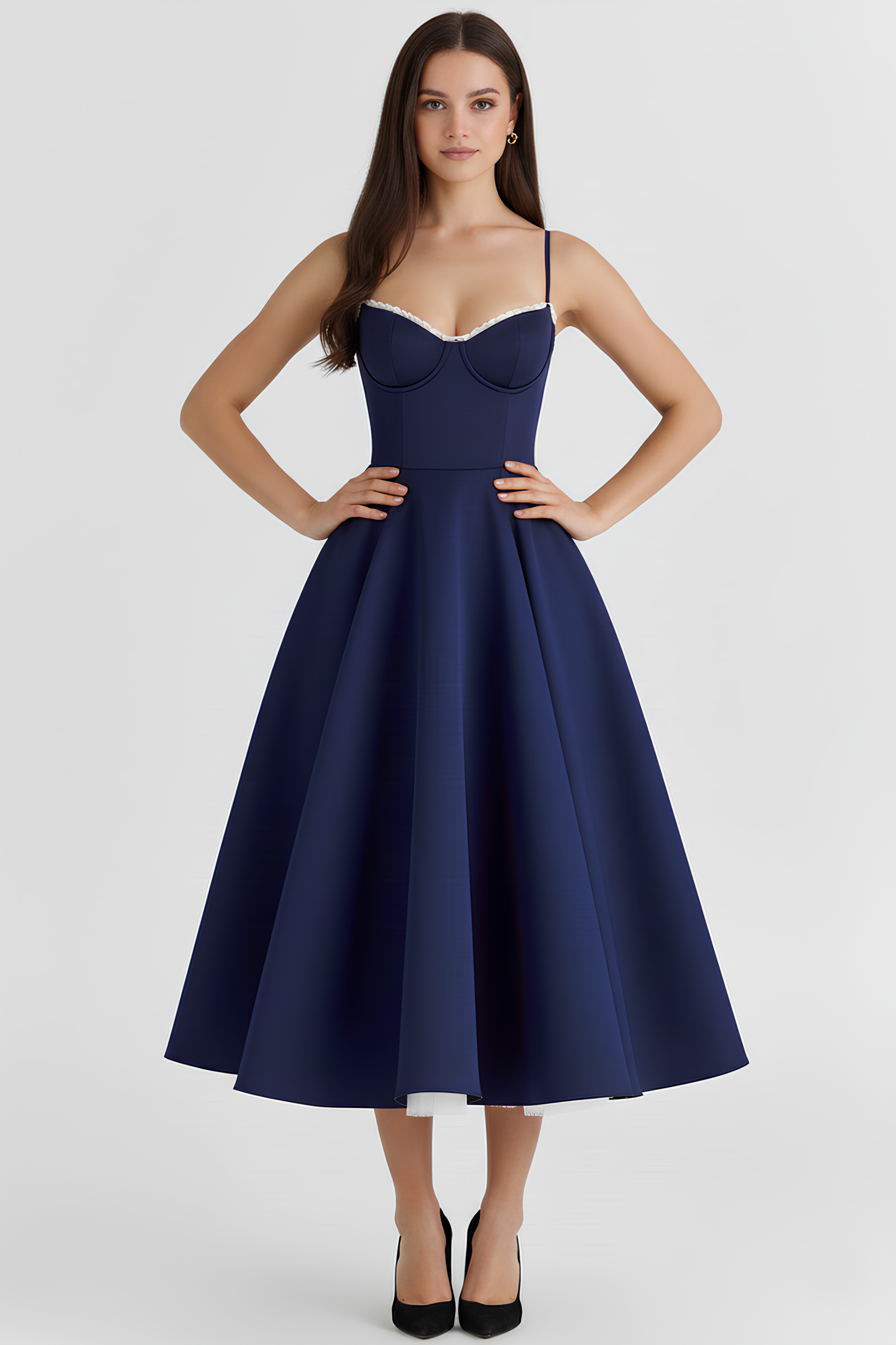 Robe mi-longue Cloe - Double épaisseur