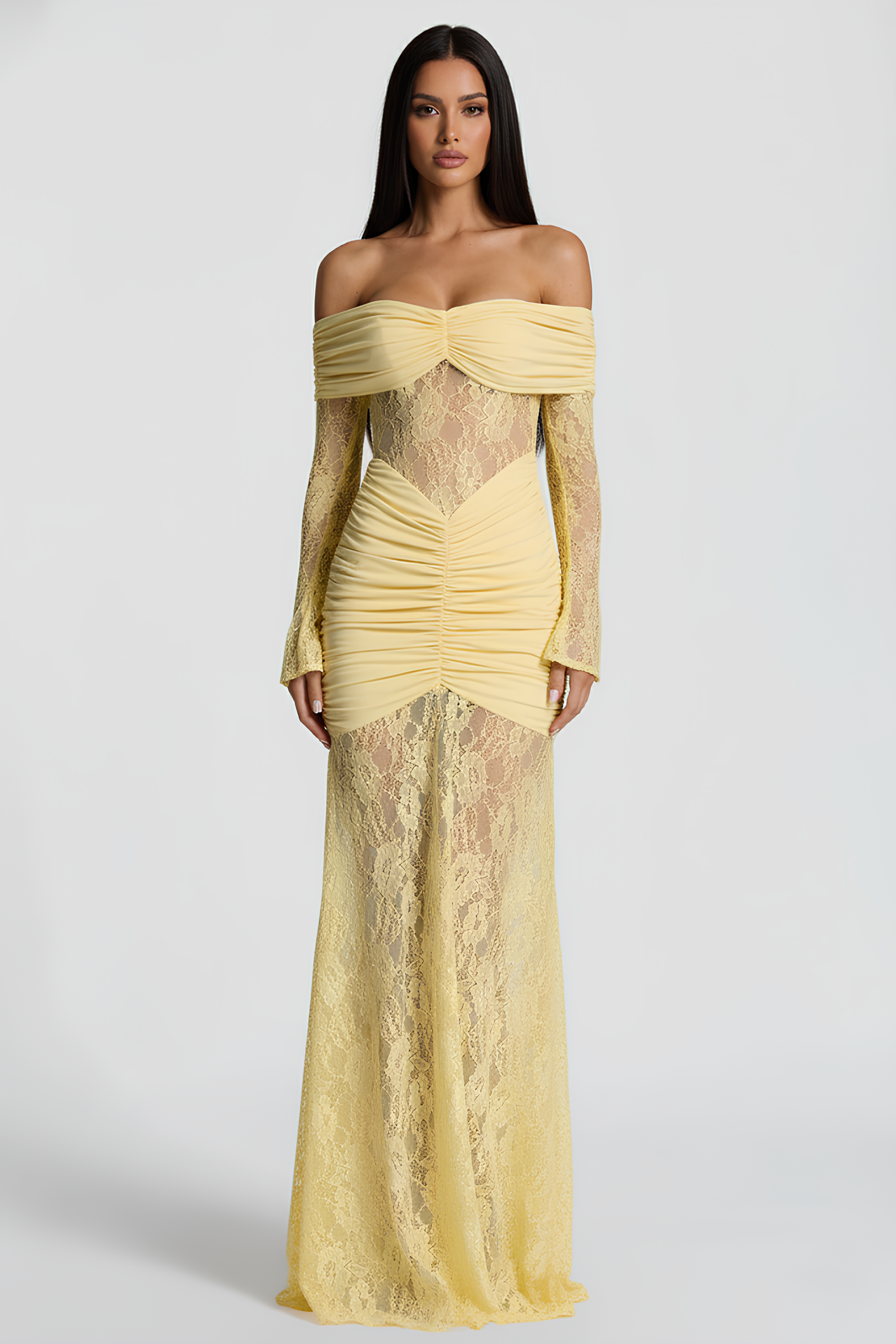 Robe longue en dentelle Karla