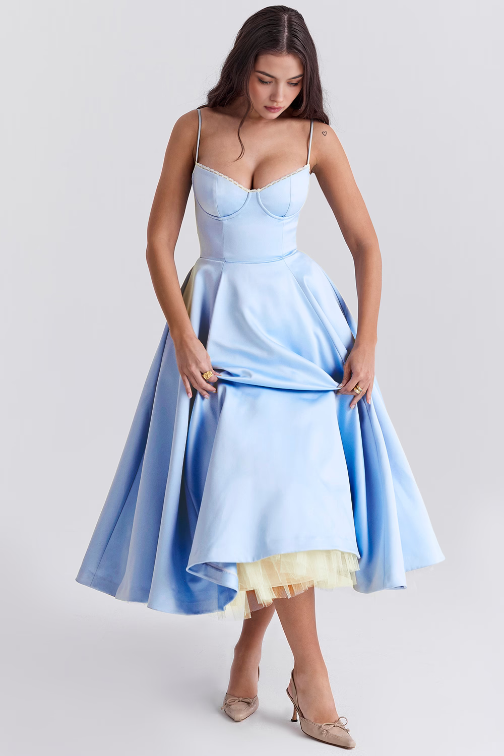 Robe mi-longue Cloe - Double épaisseur