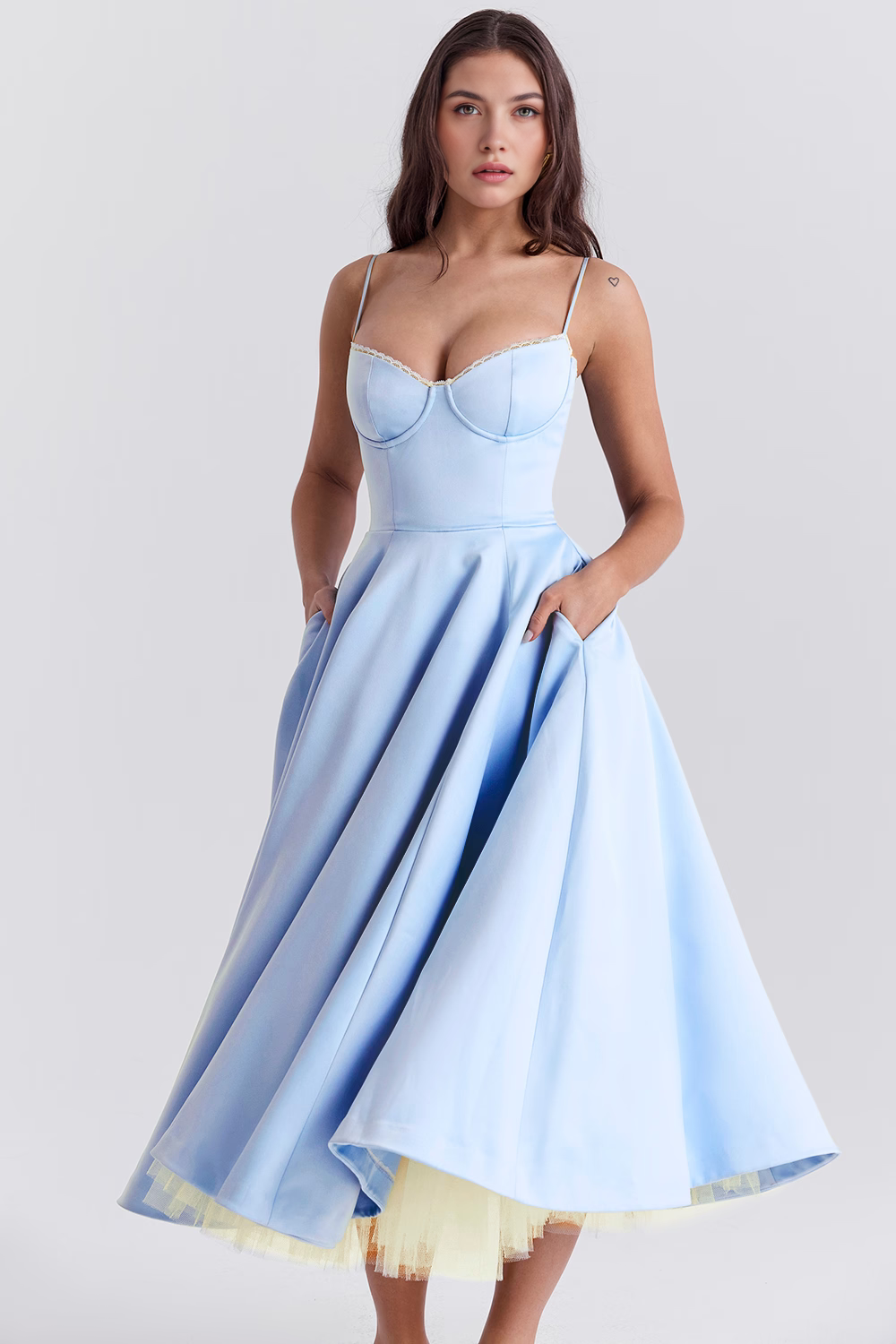 Robe mi-longue Cloe - Double épaisseur