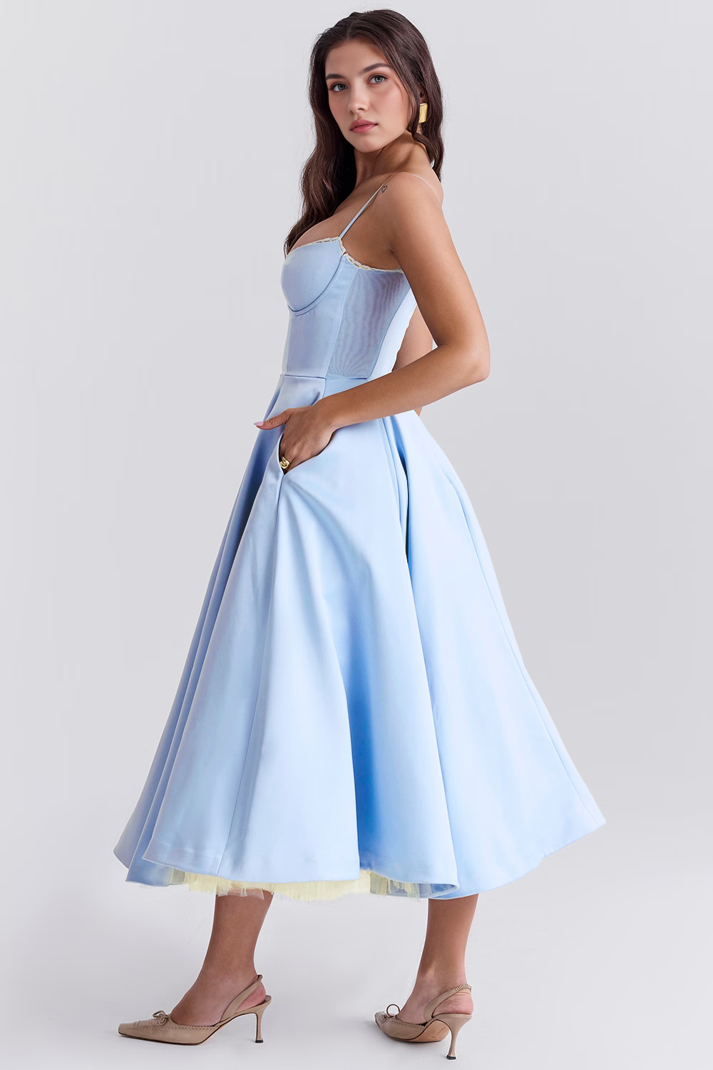 Robe mi-longue Cloe - Double épaisseur