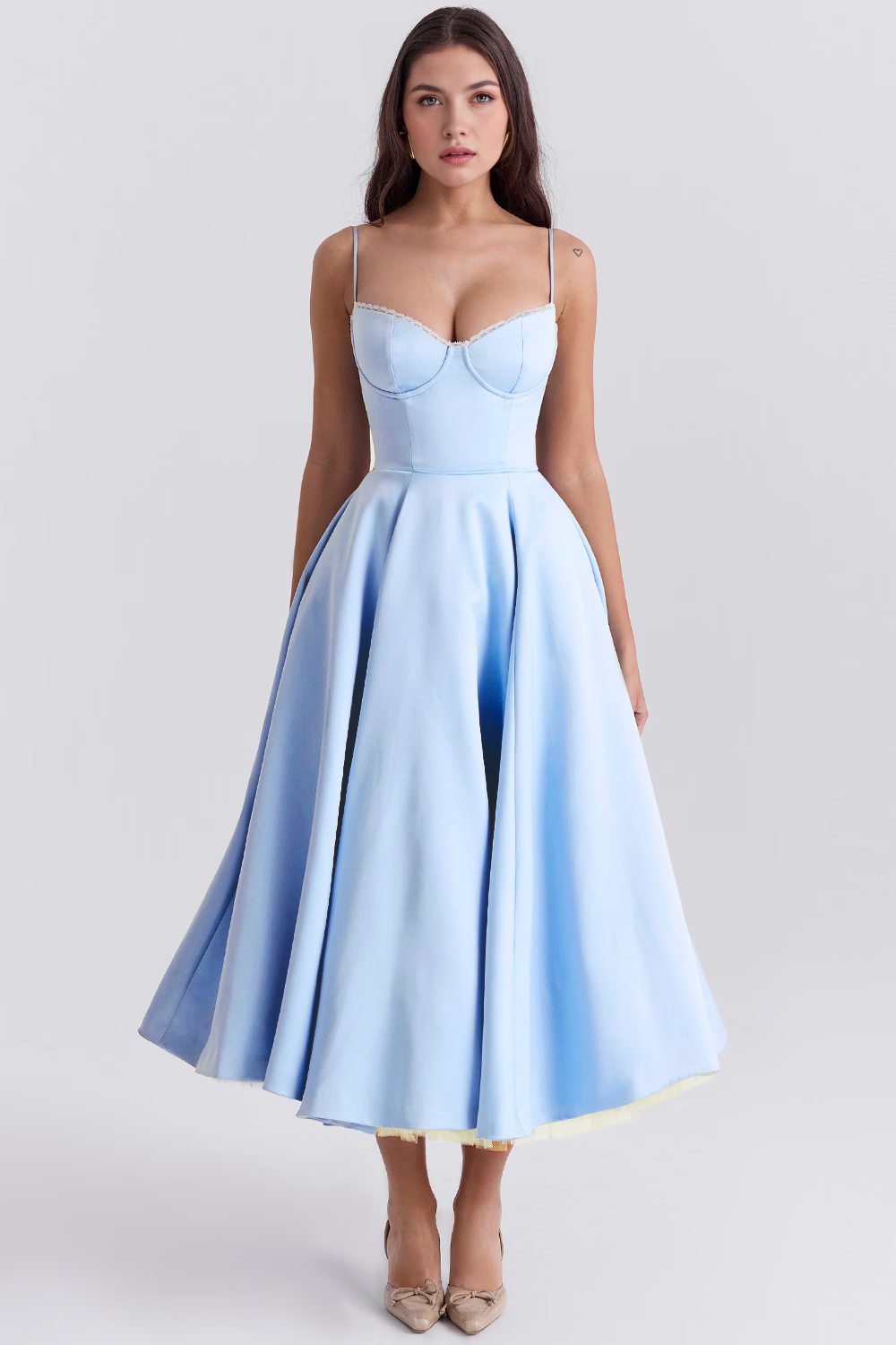 Robe mi-longue Cloe - Double épaisseur