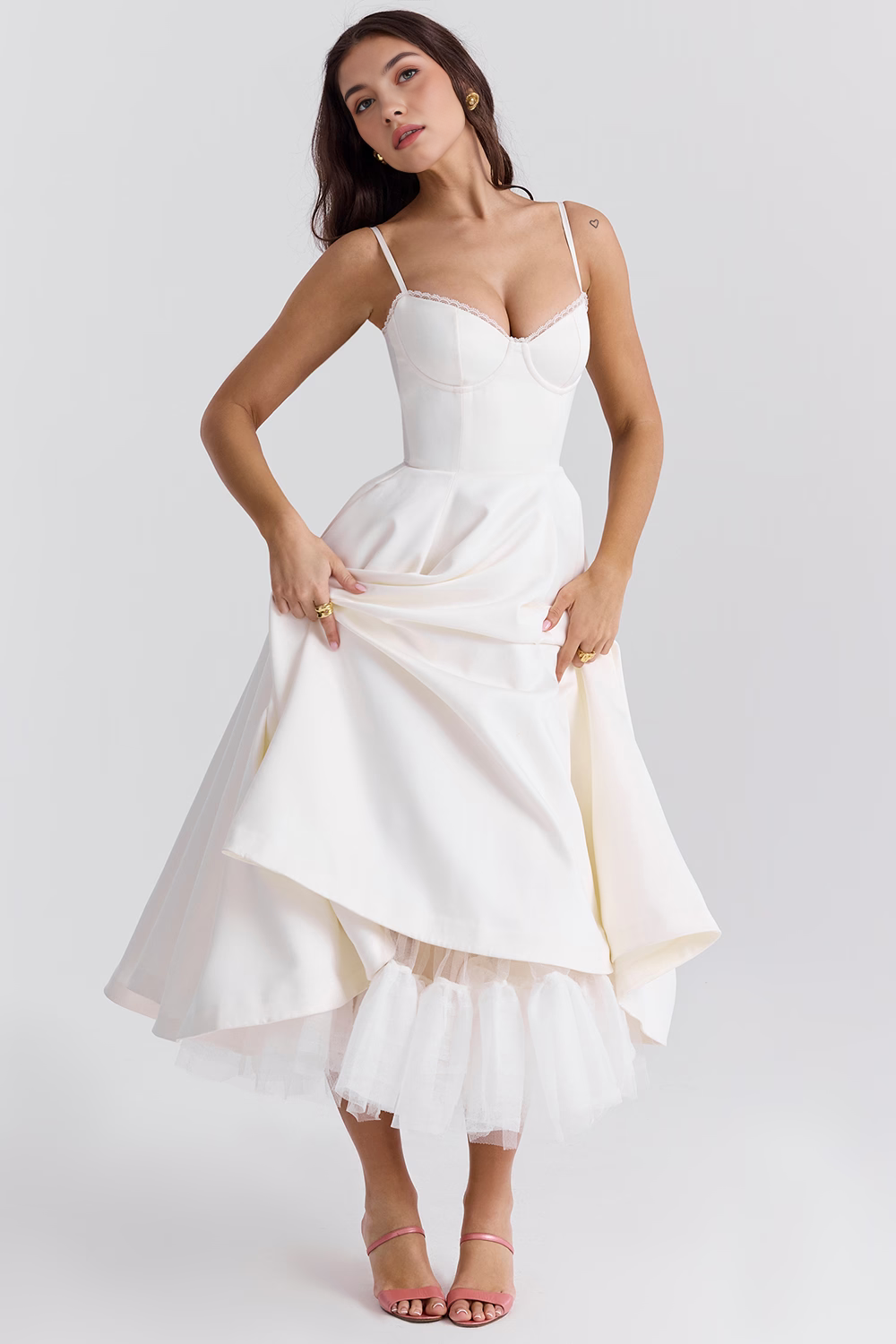 Robe mi-longue Cloe - Double épaisseur