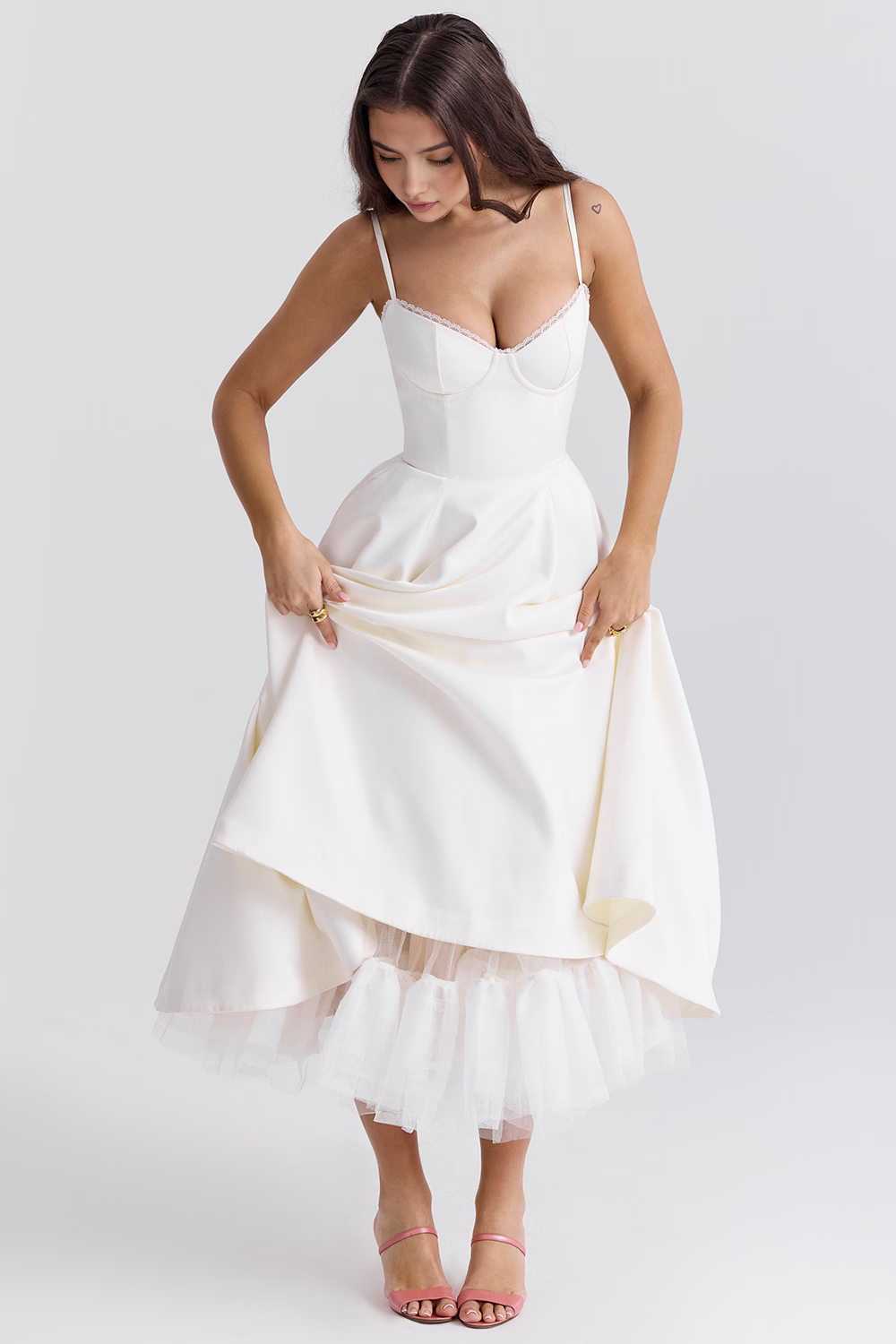Robe mi-longue Cloe - Double épaisseur