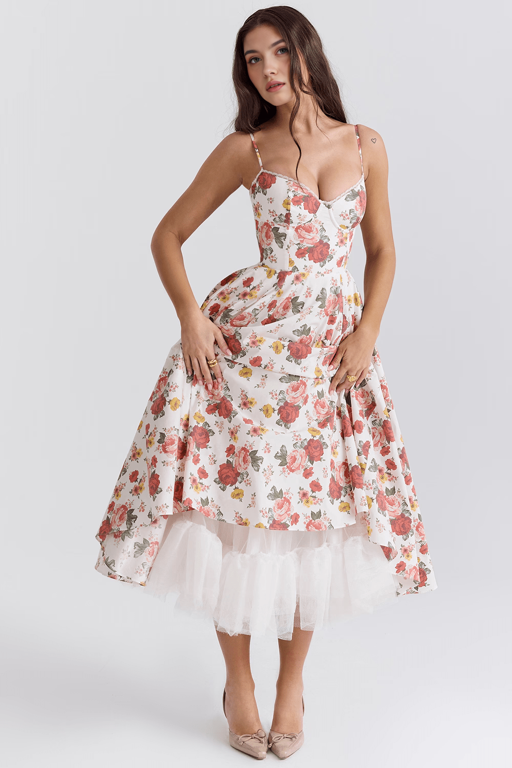 Robe mi-longue Cloe - Double épaisseur