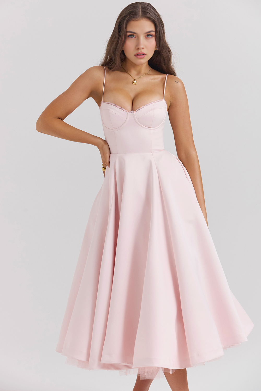 Robe mi-longue Cloe - Double épaisseur