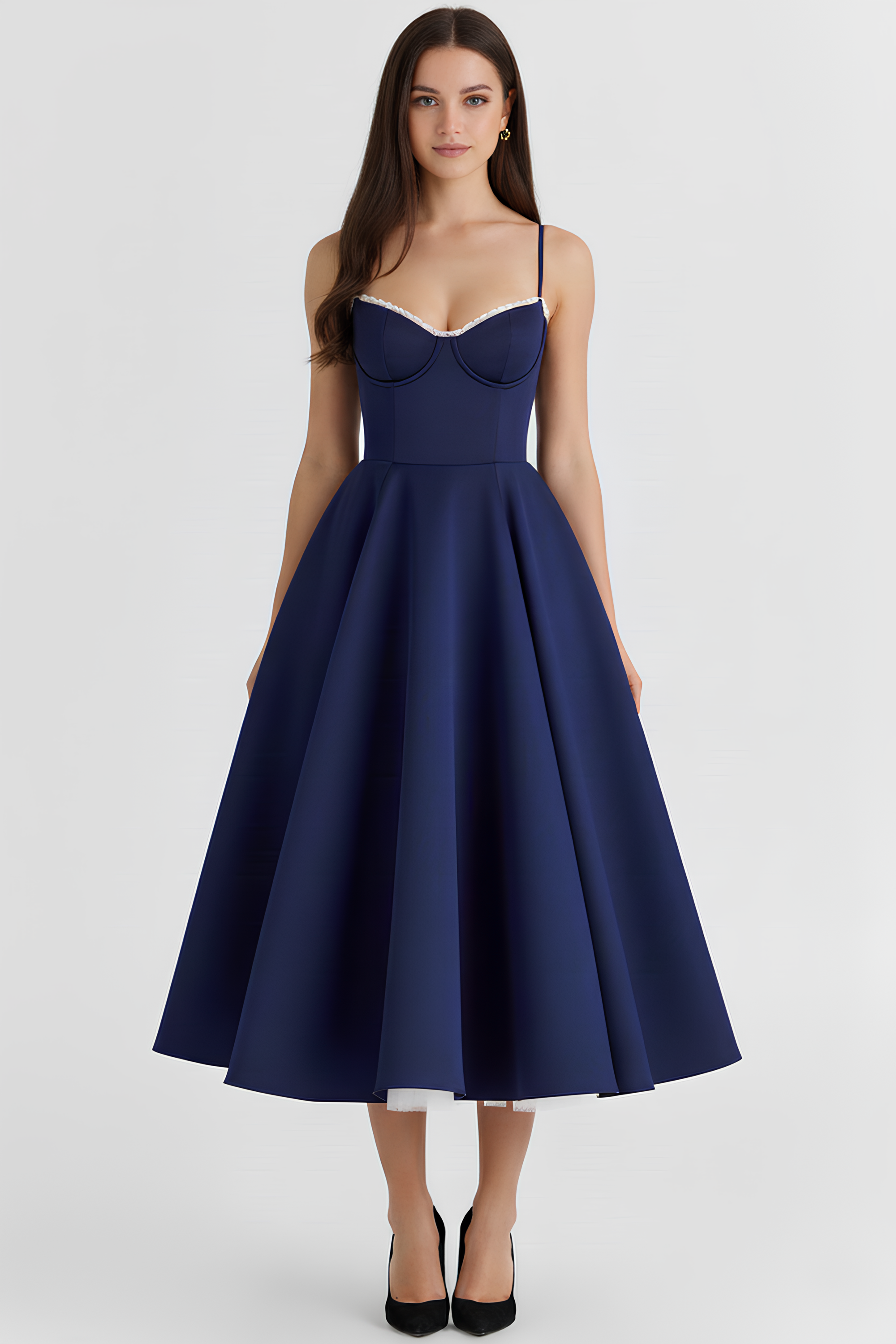 Robe mi-longue Cloe - Double épaisseur
