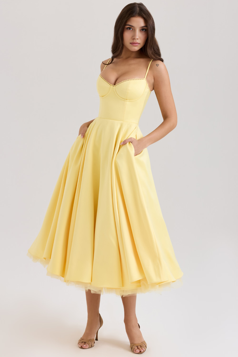Robe mi-longue Cloe - Double épaisseur