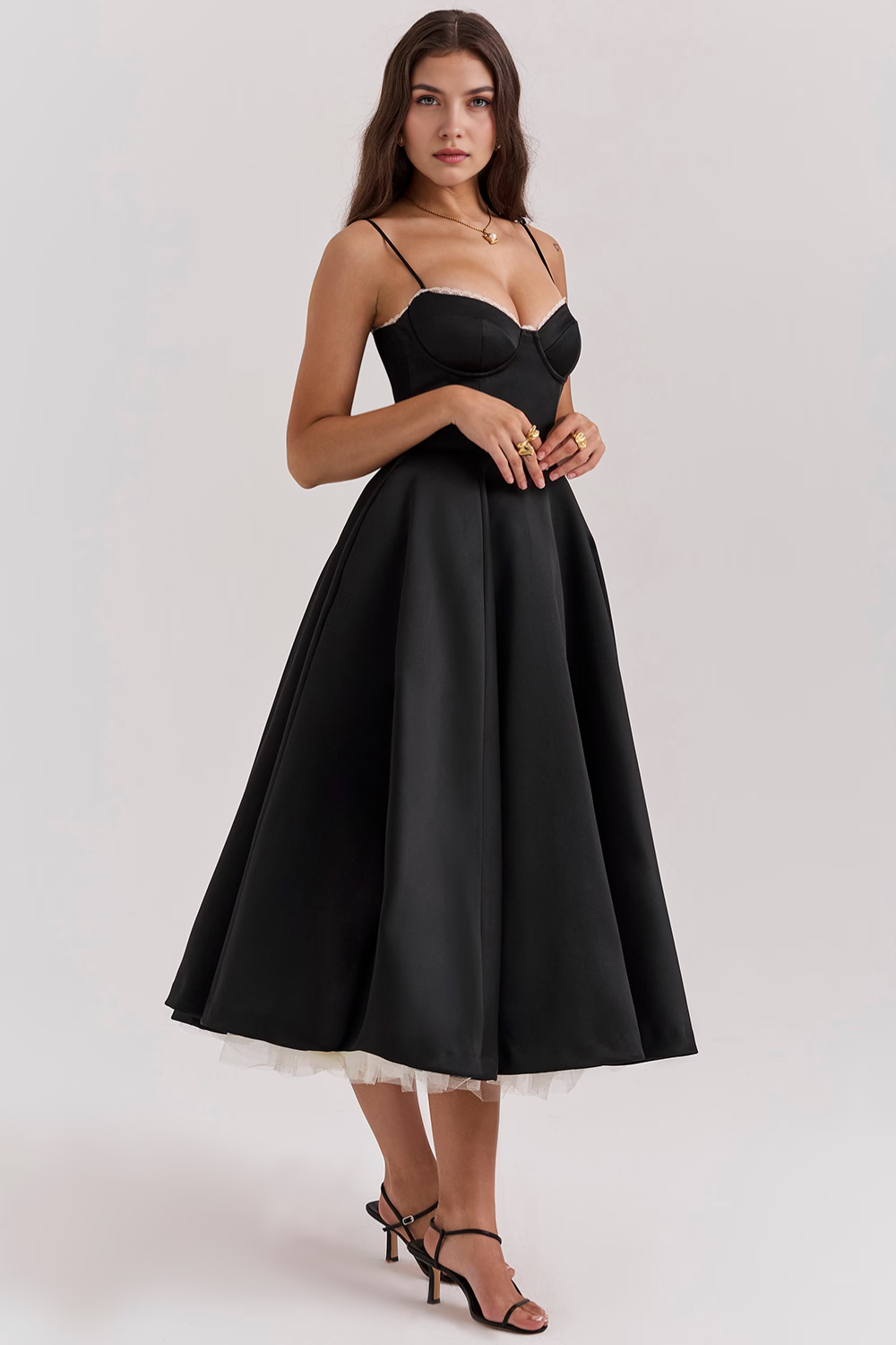 Robe mi-longue Cloe - Double épaisseur