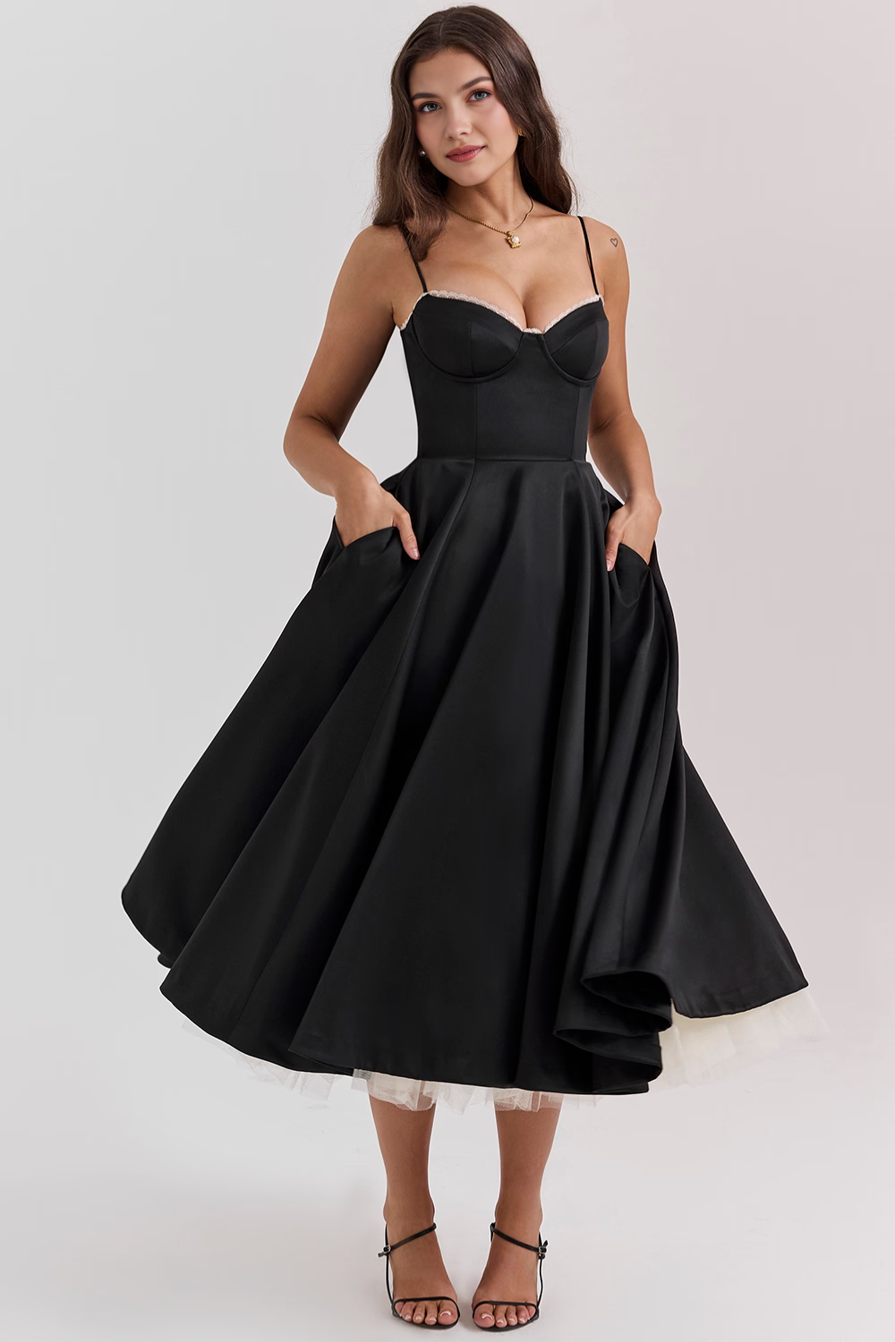 Robe mi-longue Cloe - Double épaisseur