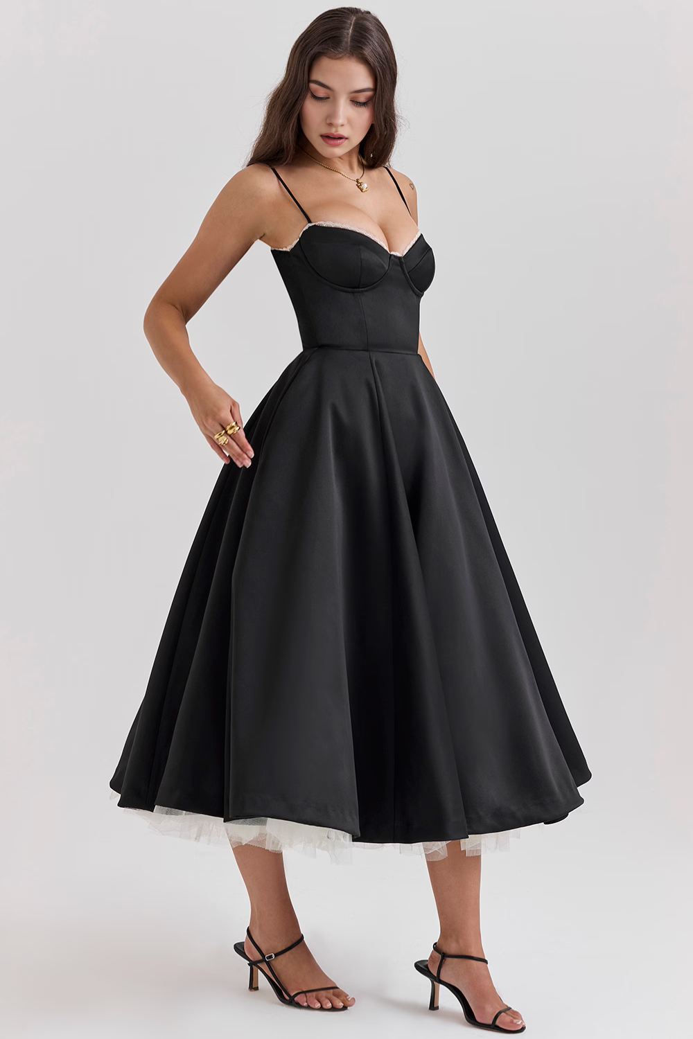 Robe mi-longue Cloe - Double épaisseur
