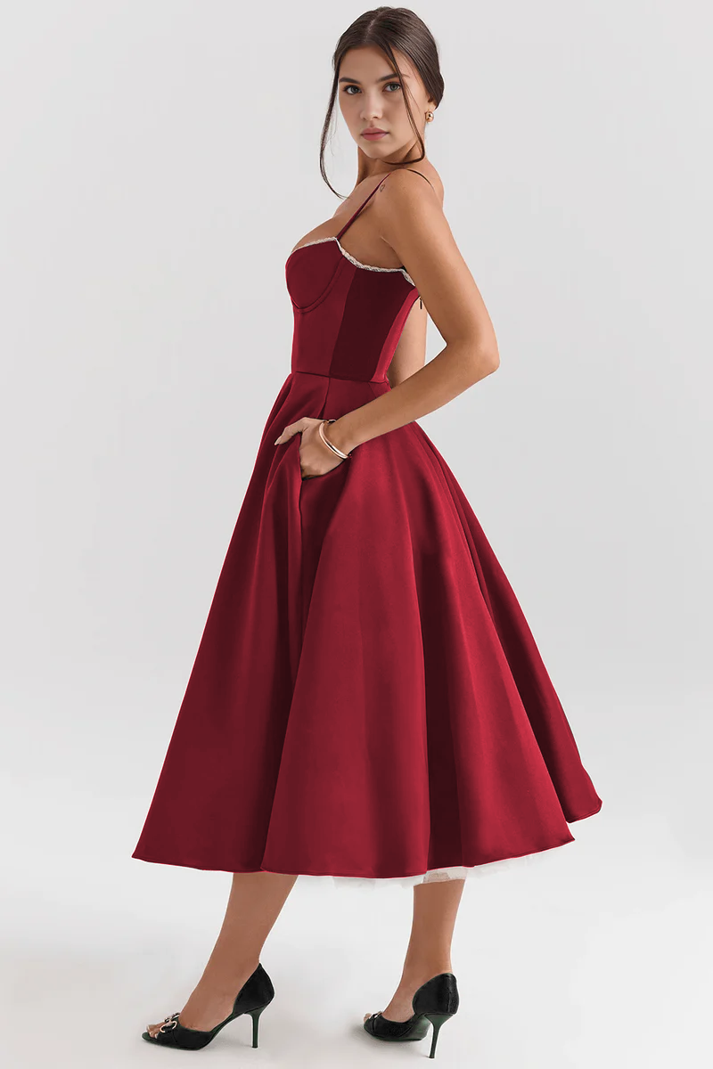 Robe mi-longue Cloe - Double épaisseur