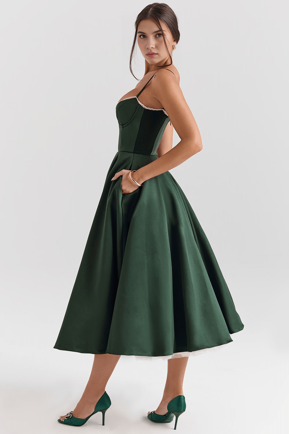 Robe mi-longue Cloe - Double épaisseur