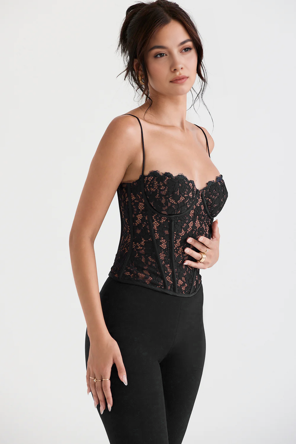 Corset en Dentelle Samantha - Noir