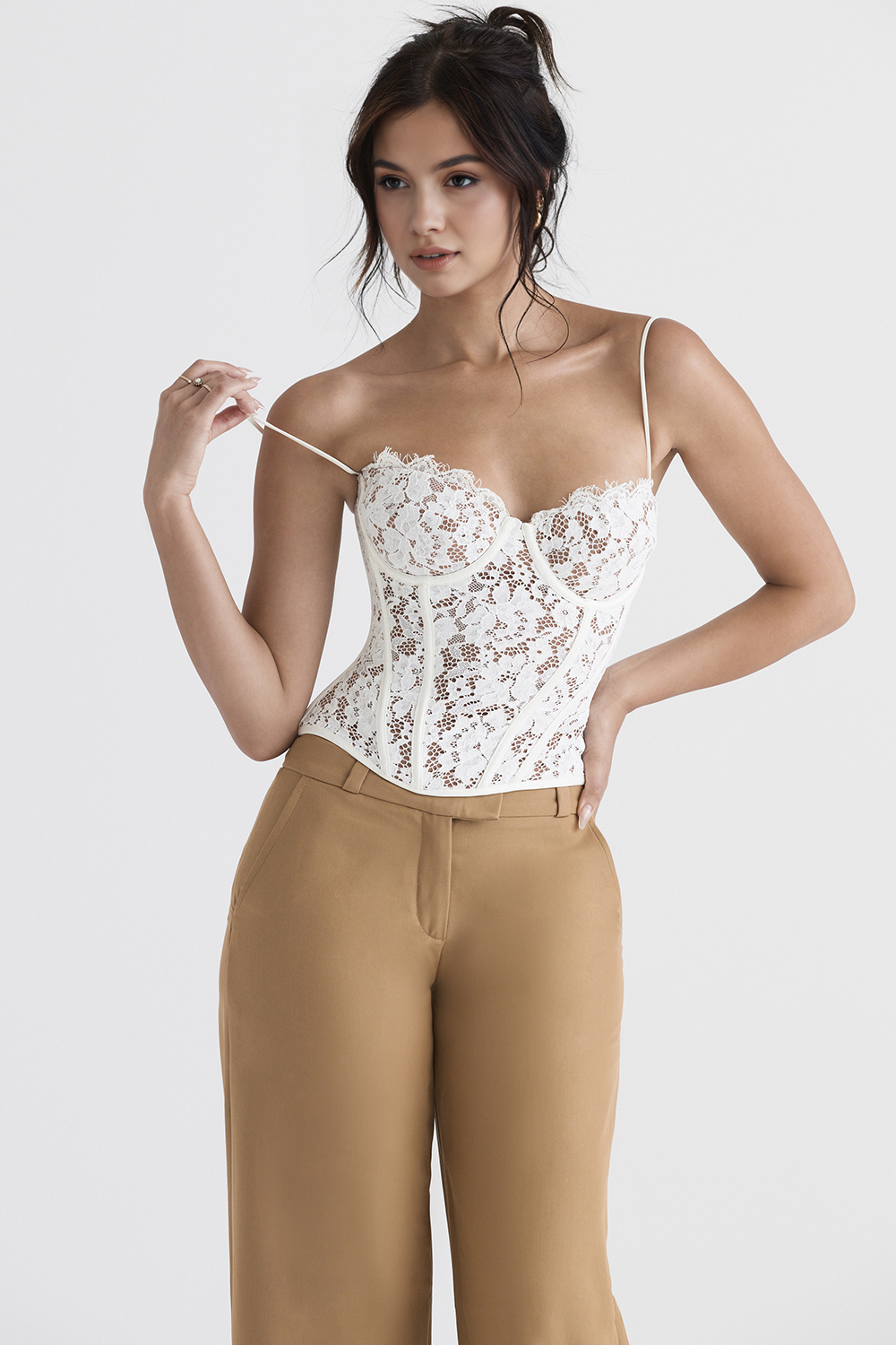 Corset en Dentelle Samantha - Blanc